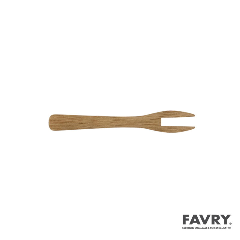 Mini fourchette bambou 9 cm – 50 unités | Favry