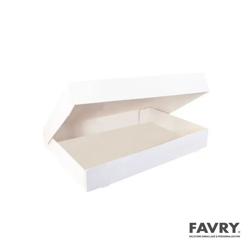 Boîte plateau traiteur blanche 19x28x6 cm | Favry