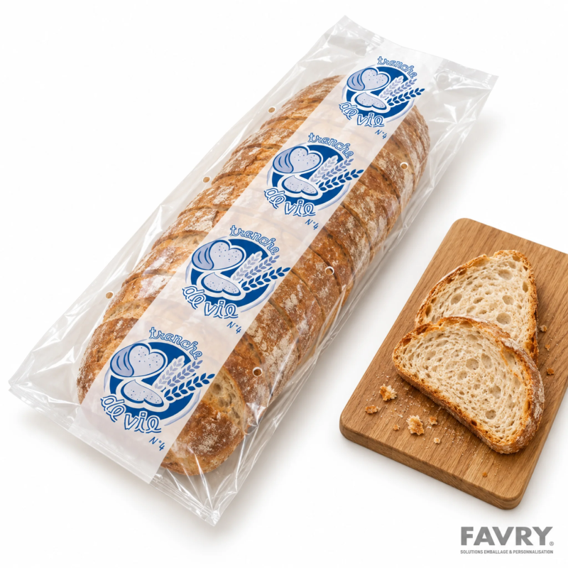 Sac pain PEBD bleu 160+50 x 450 mm | Favry