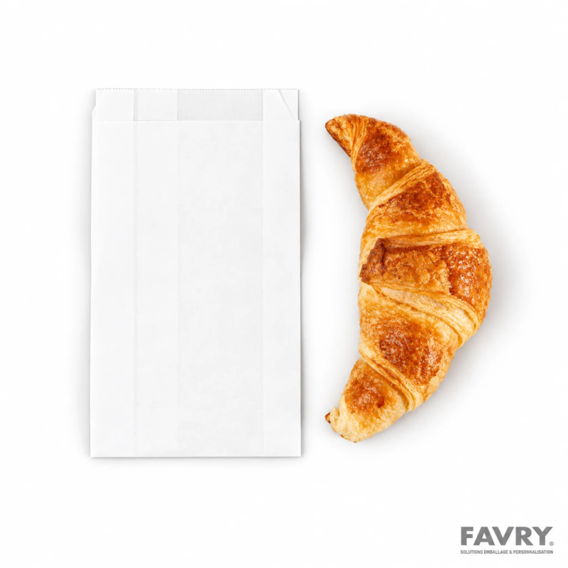 Sac viennoiserie kraft blanc n°2 | Favry