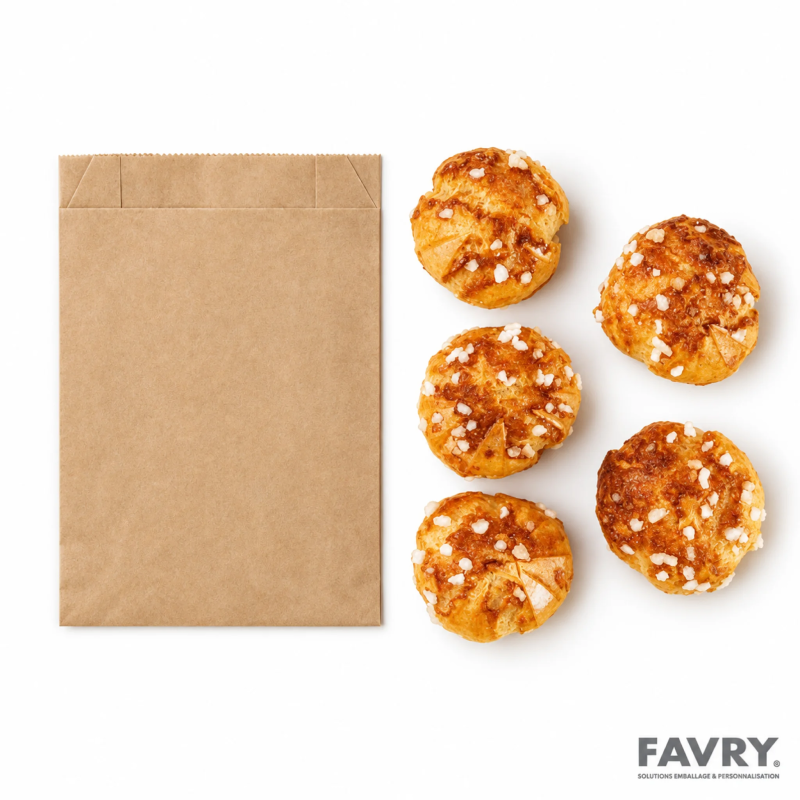 Sac viennoiserie kraft brun N°1 | Favry Emballage