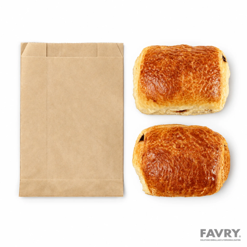 Sac viennoiserie kraft brun N°3 | Favry