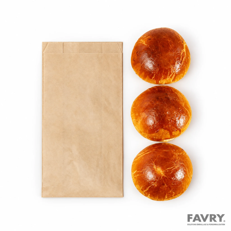 Sac viennoiserie kraft brun N°4 | Favry