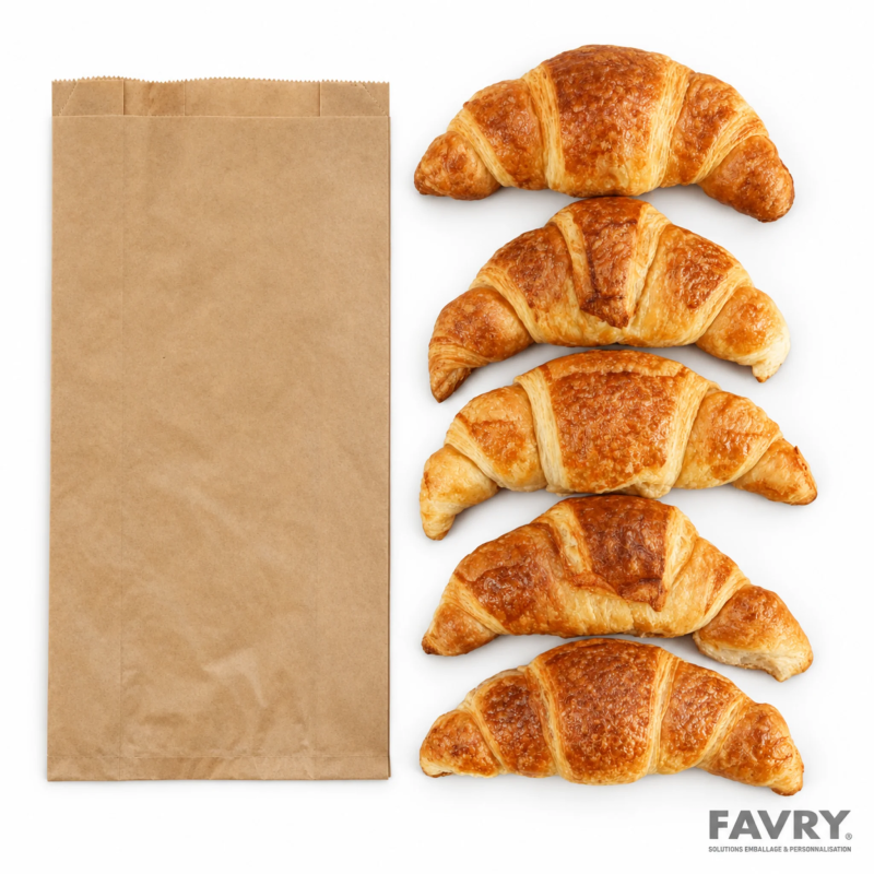 Sac viennoiserie kraft brun N°6 | Favry