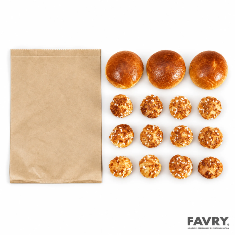 Sac viennoiserie kraft brun N°7 | Favry