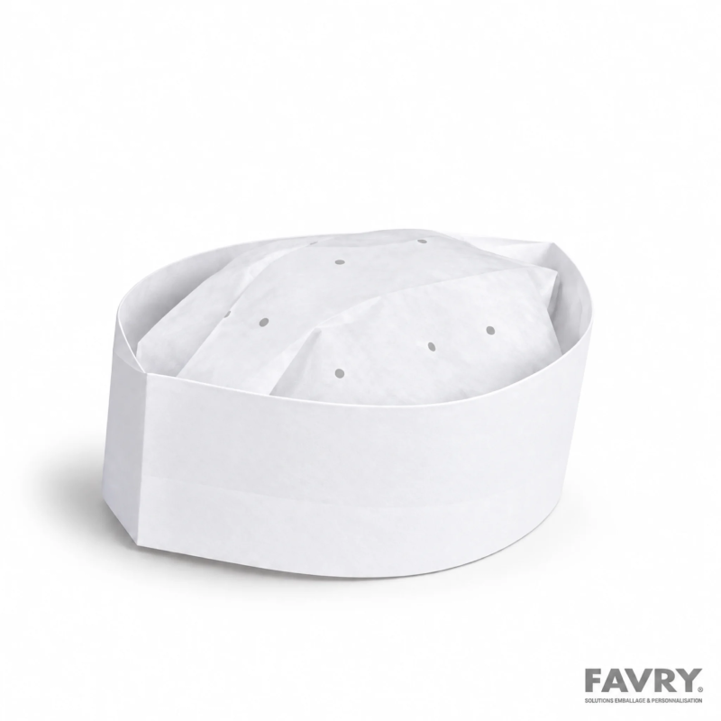 Calot réglable en papier blanc | Favry Emballage