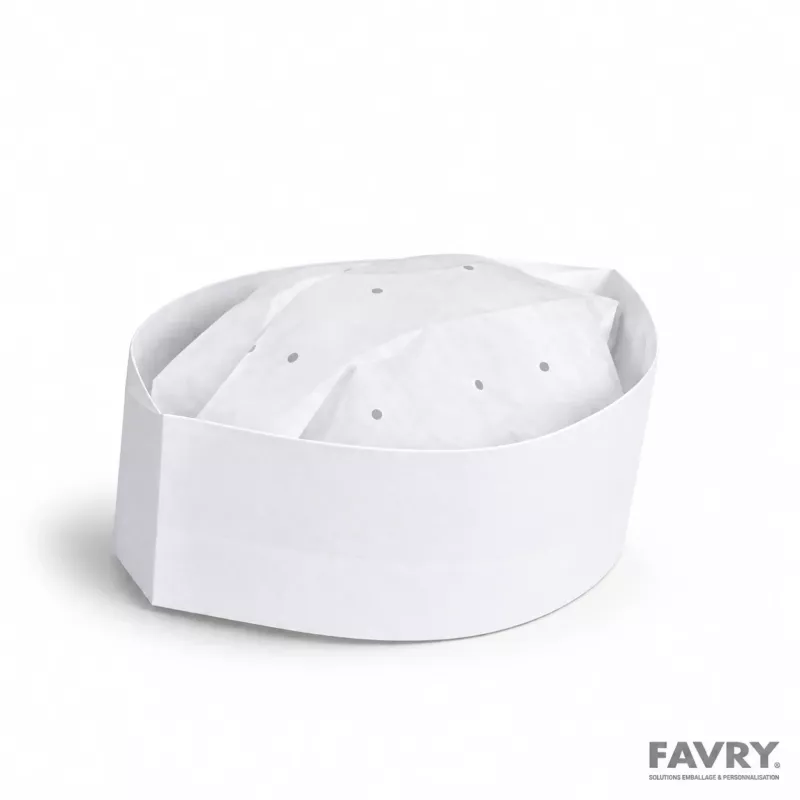 Calot réglable en papier blanc | Favry Emballage