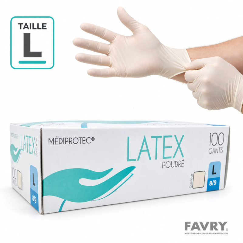 Gant latex L micro-poudré | Favry