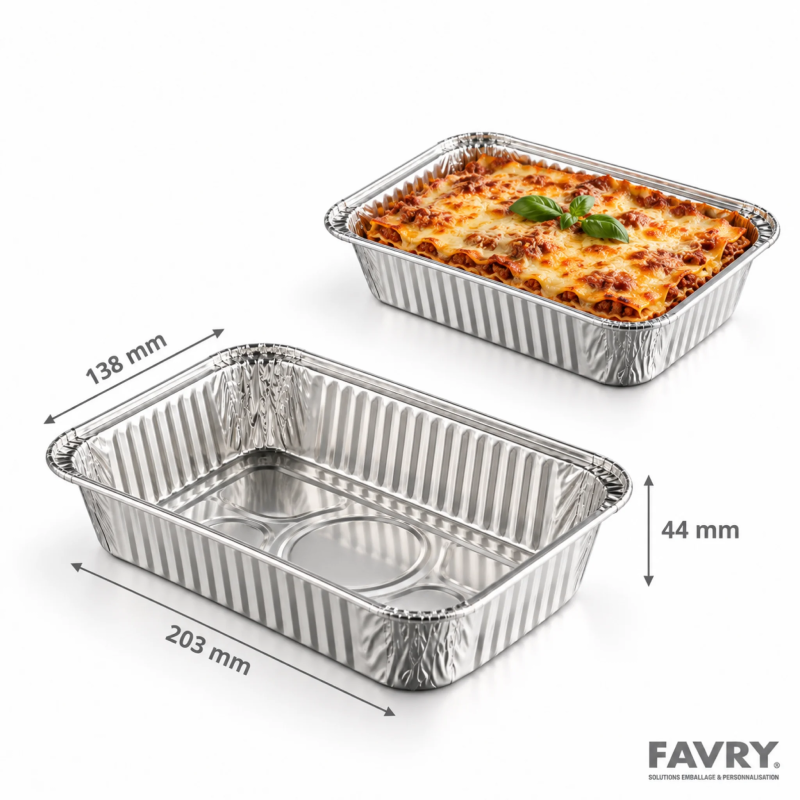Barquette aluminium BA750 825 ml | Favry Emballage