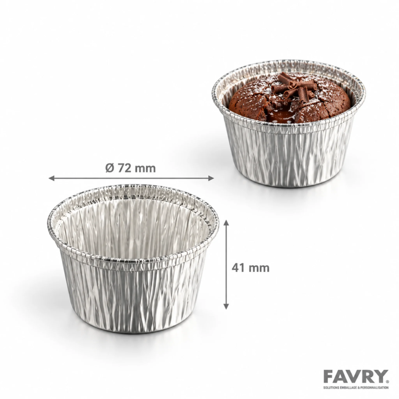 Godet aluminium GO105 105 ml | Favry Emballage