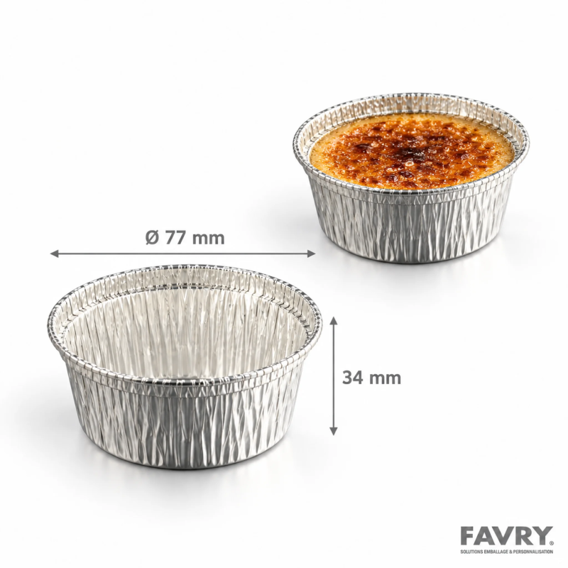 Godet aluminium GO125 Ø77 x 34 mm | Favry