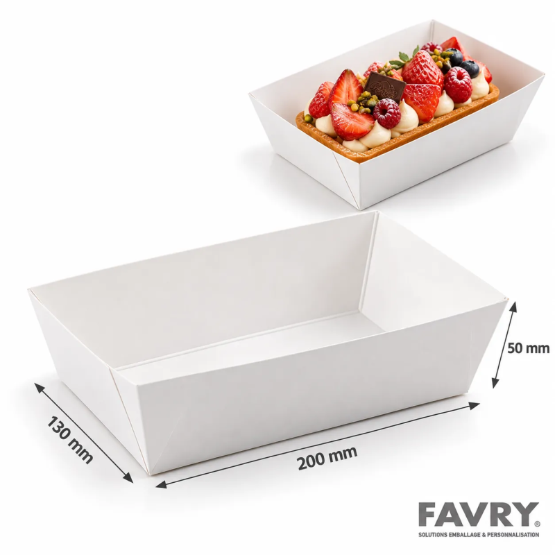 Caissette pâtissière carton blanc N°18 | Favry