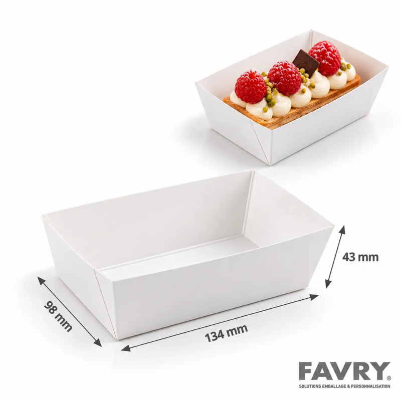 Caissette pâtissière carton blanc n°14 | Favry