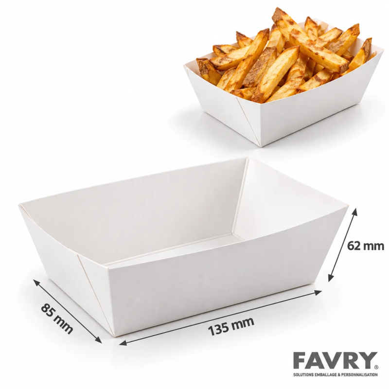 Barquette carton blanche 1440 ml | Favry