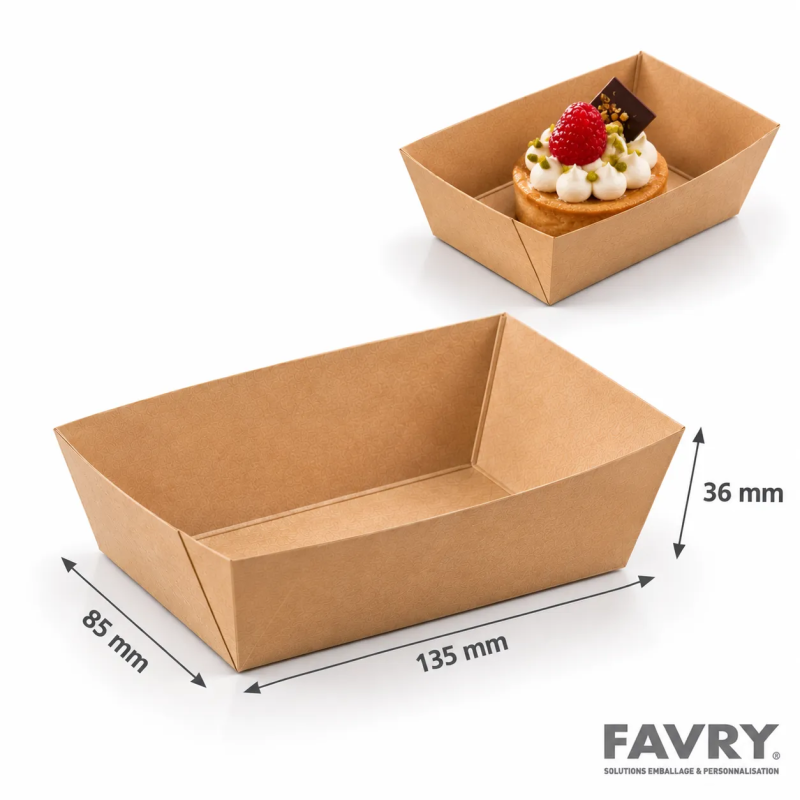 Caissette pâtissière carton brun N°14 | Favry