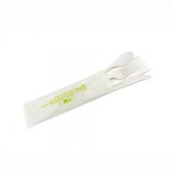 KIT COUVERT BIODEGRADABLE CPLA FO CO CU SERV/420