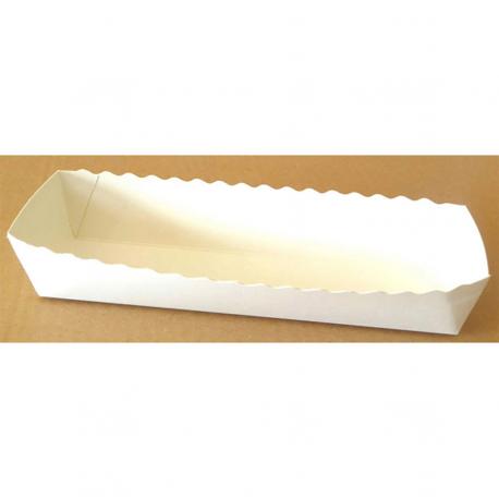 BARQUETTE CARTON BLANC IMPERGRAS 1 PIED/100 BARQUETTE CARTON BLANC IMPERGRAS 1 PIED/100