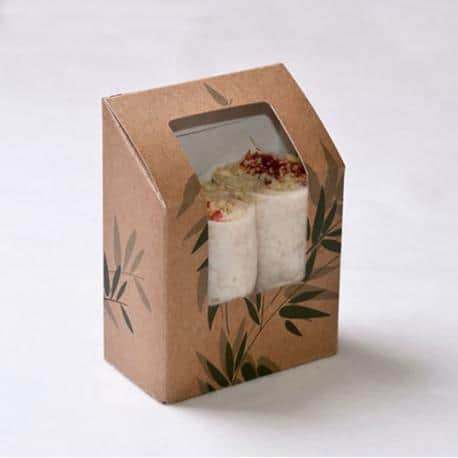 BOITE WRAP CARTON BRUN A FENETRE 125X92X51MM/100 BOITE WRAP CARTON BRUN A FENETRE 125X92X51MM/100