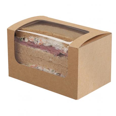 BOITE CARTON KRAFT BRUN FENETRE 125X77X72MM BOITE CARTON KRAFT BRUN FENETRE 125X77X72MM