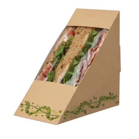 BOITE TRIANGLE CARTON BRUN COMPOSTABL 124X73X124MM BOITE TRIANGLE CARTON BRUN COMPOSTABL 124X73X124MM