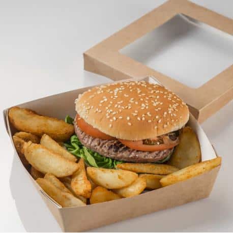 BOITE KRAY CARTON BRUN A FENETRE 180/205X50MM 1300ML /200 BOITE KRAY CARTON BRUN A FENETRE 180/205X50MM 1300ML /200
