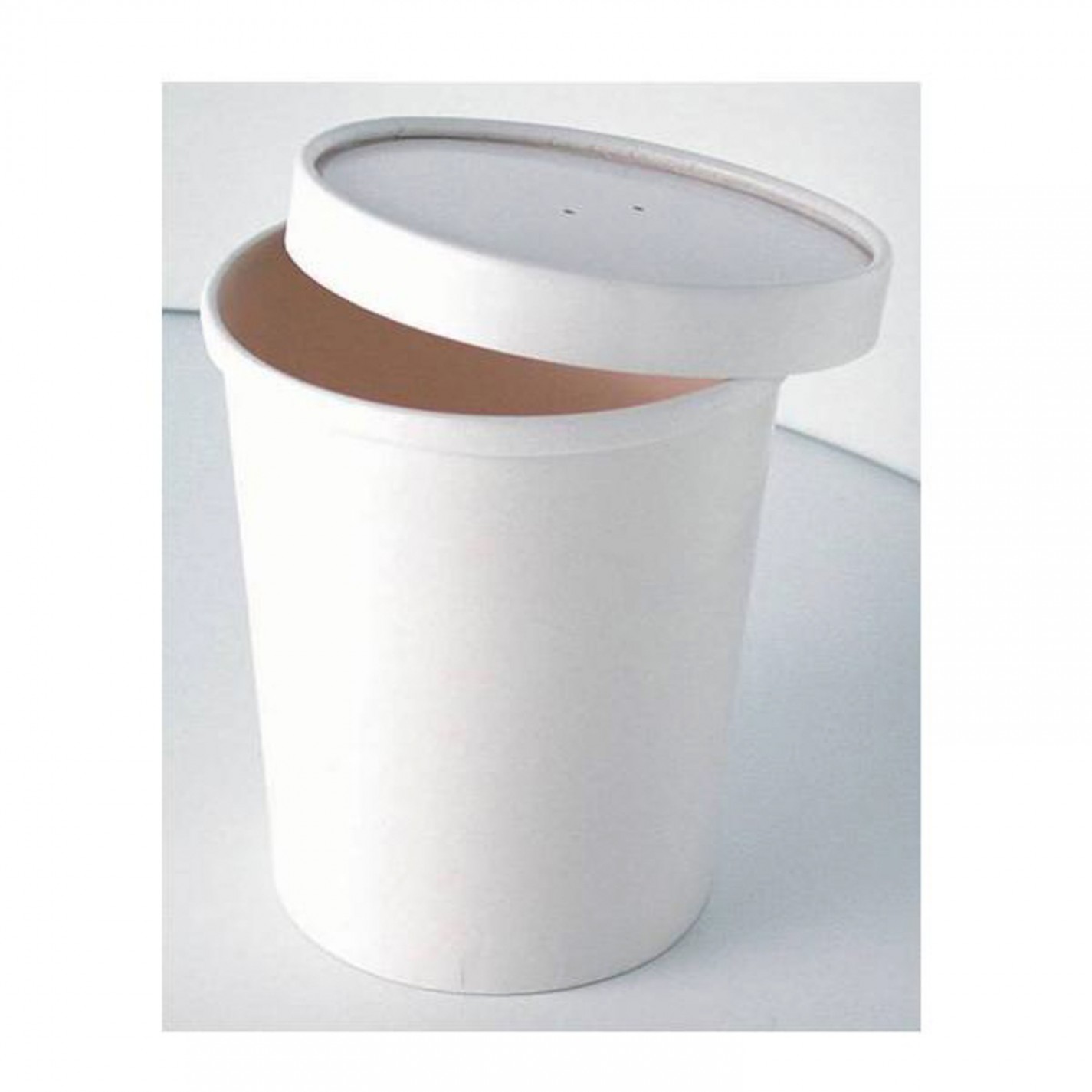 COUVERCLE CARTON POUR POT A SOUPE BLANC 78-95CL /25 pour 10311-10312