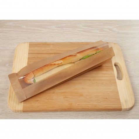 SAC SANDWICH KRAFT BRUN+FENETRE 100+40X340MM/2000