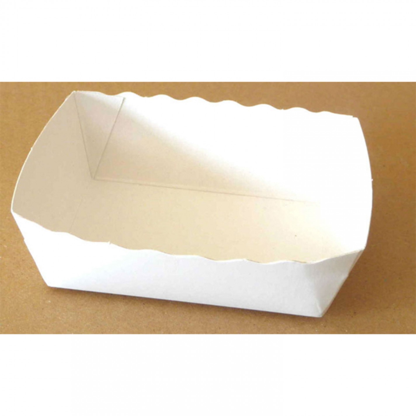 BARQUETTE CARTON BLANC IMPERGRAS 375G/100