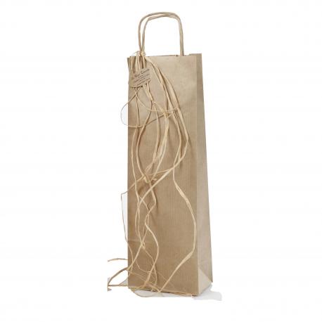 SAC 1 BOUTEILLE KRAFT BRUN RECYCLE 14 8X39CM PF/25