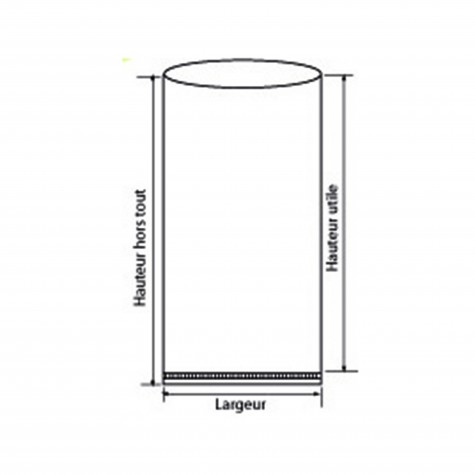 SAC SOUFFLET KRAFT BLANC 120 80X210MM 40G