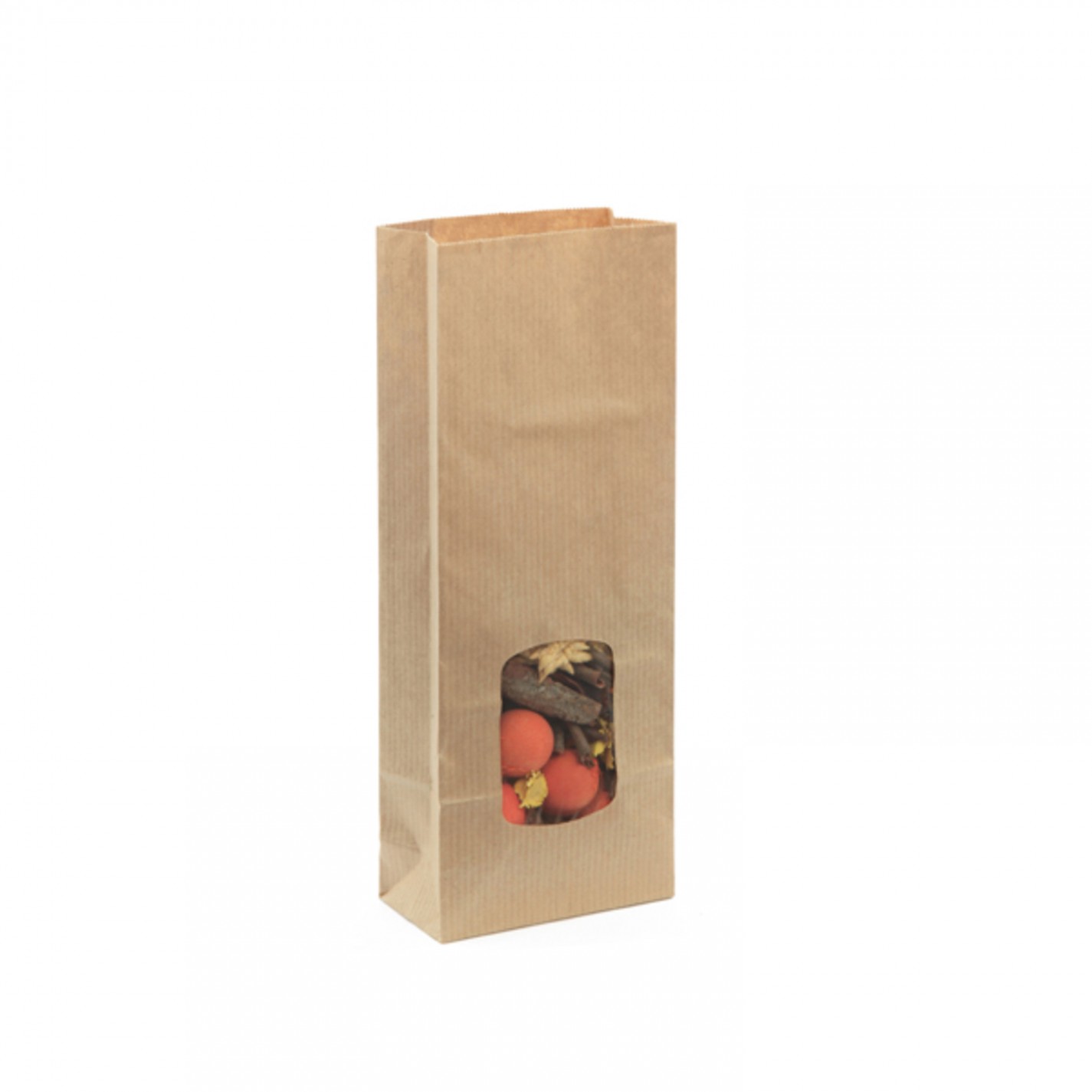 SAC SOS HERBO+FENETRE KRAFT BRUN 85+50X205MM 250ML /100