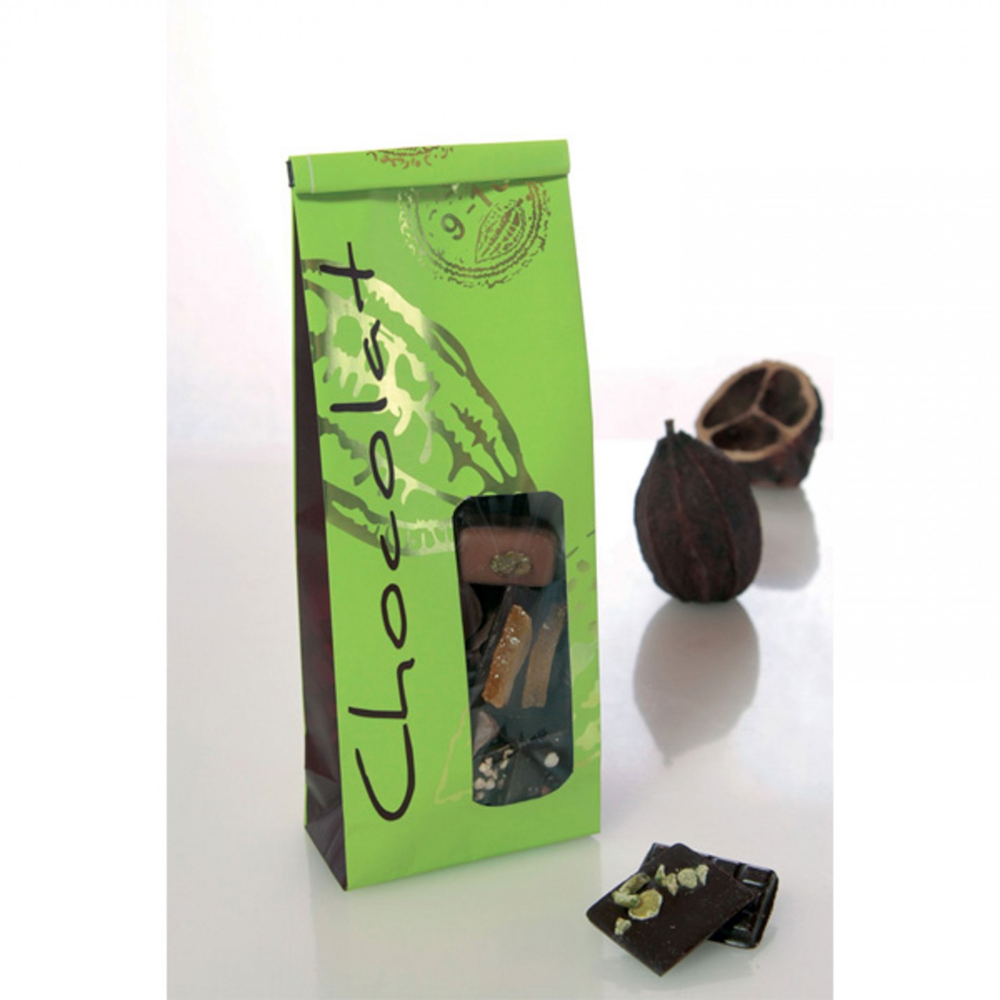 SAC SOS PAPIER CITRON VERT CHOCO 85X50X240MM/50