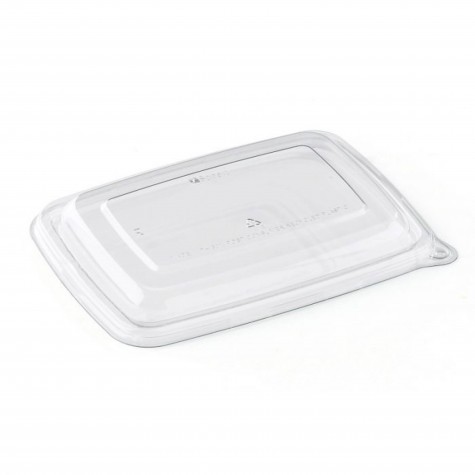 COUVERCLE RPET TRANSPARENT RECT 23X17CM /300 pour 10904-10905-27509