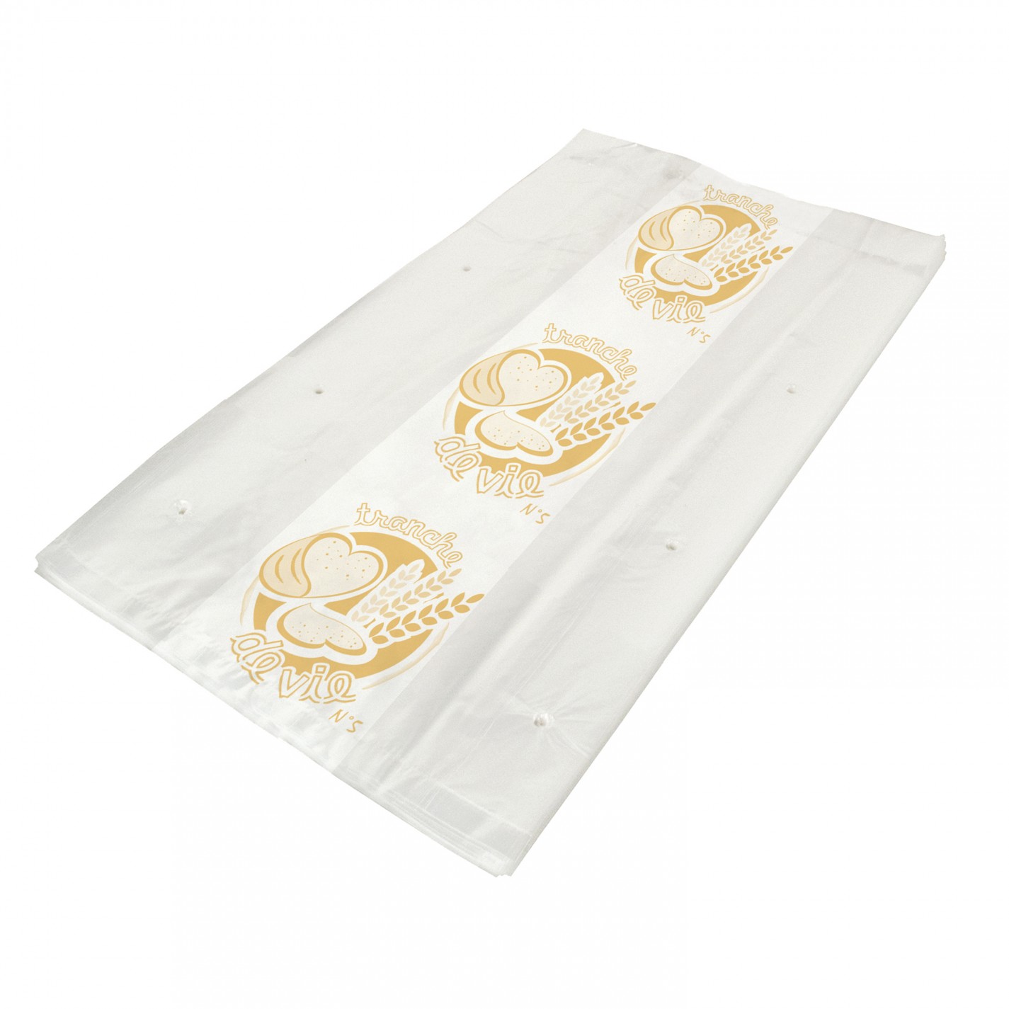 SAC PAIN PEBD 230+40X420MM 50 microns BEIGE /100 SAC PAIN PEBD 230+40X420MM 50 microns BEIGE /100