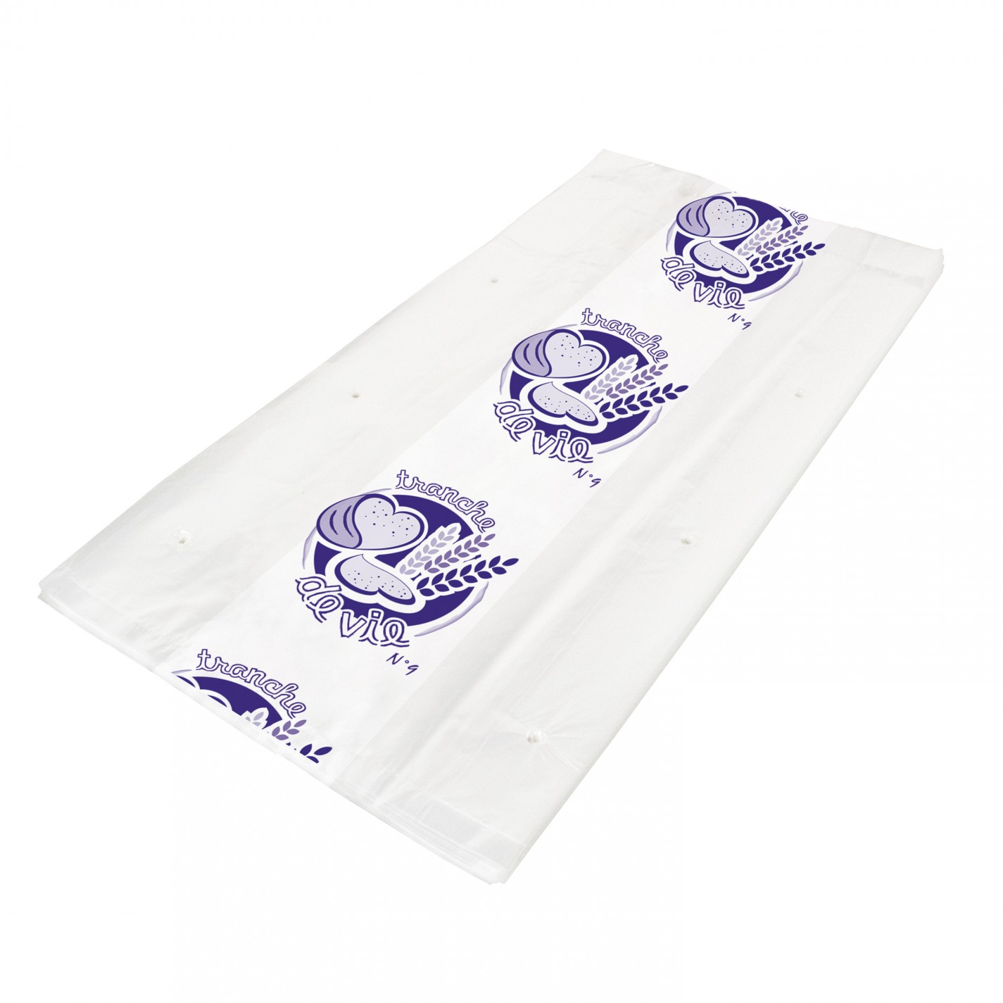 SAC PAIN PEBD 230+55X500MM 50 microns VIOLET /100 SAC PAIN PEBD 230+55X500MM 50 microns VIOLET /100