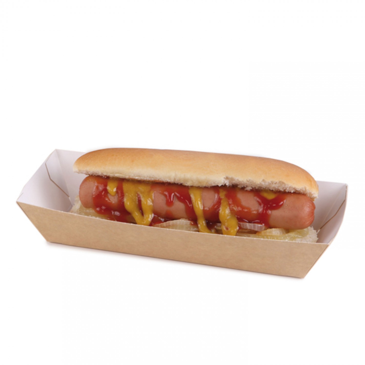 BARQUETTE HOT DOG KRAFT BRUN 17.2X5.5X3.8CM /1000