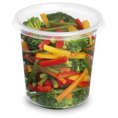 POT ROND TUSIPACK PP TRANSPARENT ø117MM 750ML /500 couv 11439 POT ROND TUSIPACK PP TRANSPARENT ø117MM 750ML /500 couv 11439