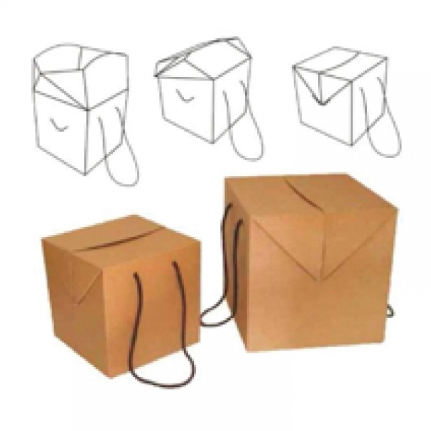 SAC CUBE CARTON BRUN 200X200X200MM /15 SAC CUBE CARTON BRUN 200X200X200MM /15