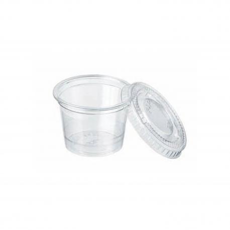 COUVERCLE POT A SAUCE 3CL D.45MM PET /100 pour 11472