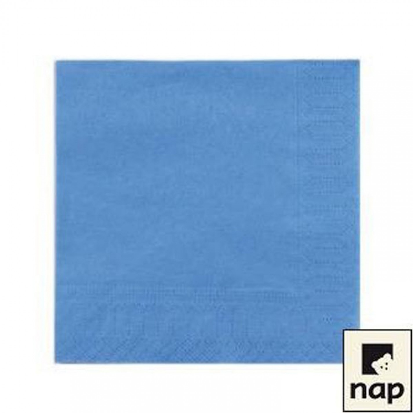 SERVIETTE OUATE 2 PLIS 39X39 BLEU AZUR /100