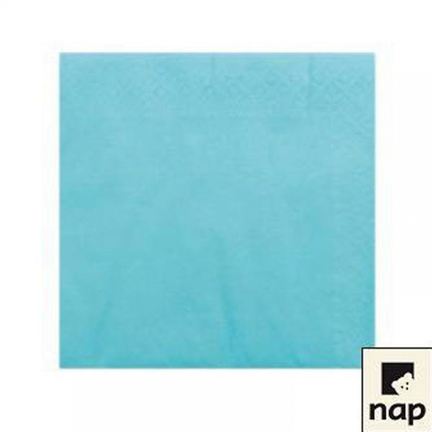 SERVIETTE OUATE 2 PLIS 39X39 TURQUOISE /100