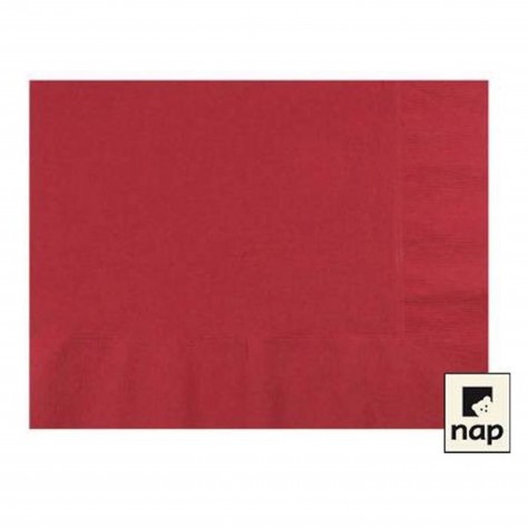 SERVIETTE OUATE 2 PLIS 39X39 BORDEAUX /100