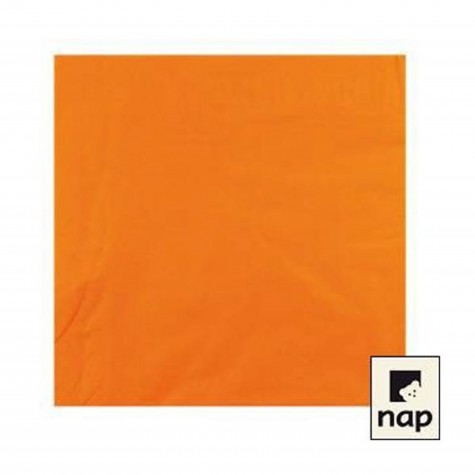 SERVIETTE OUATE 2 PLIS 39X39 MANDARINE /100