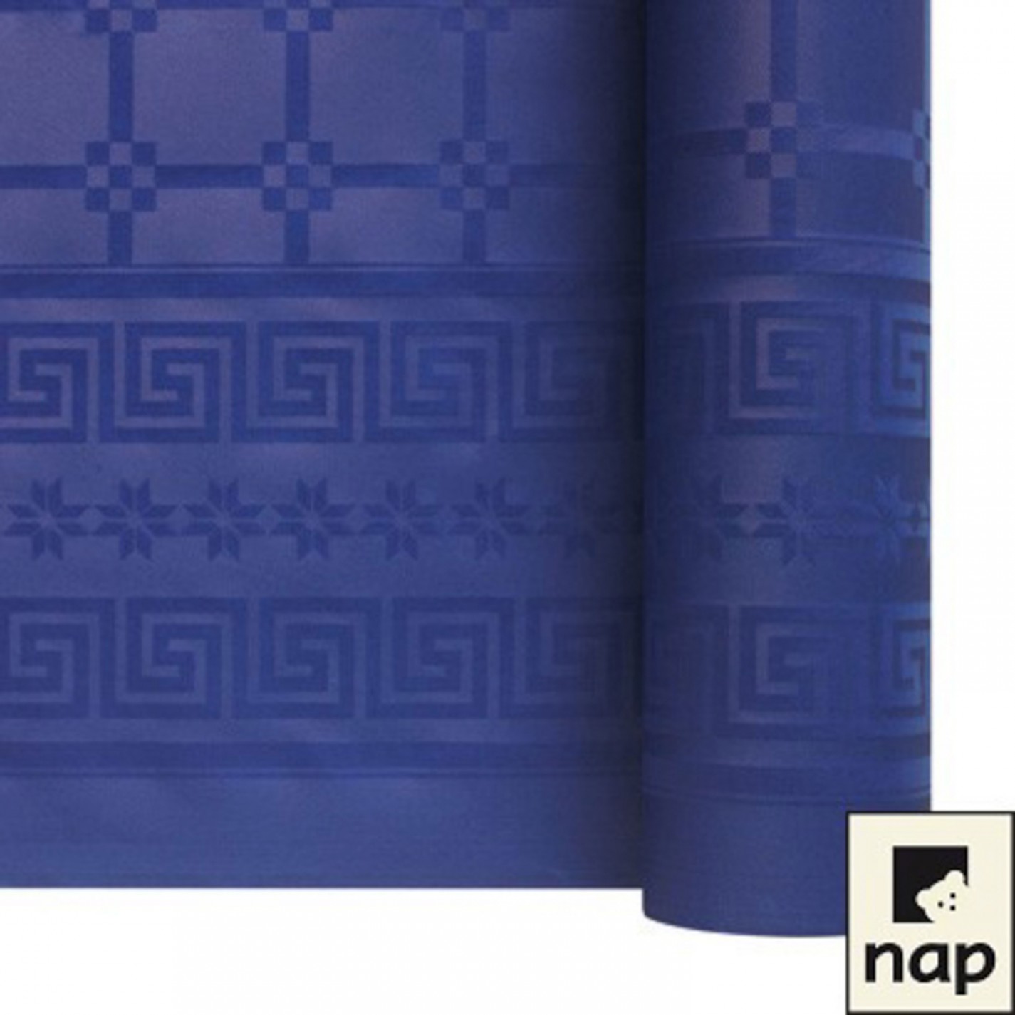 NAPPE DAMASSEE 1.20MX25M BLEU MARINE