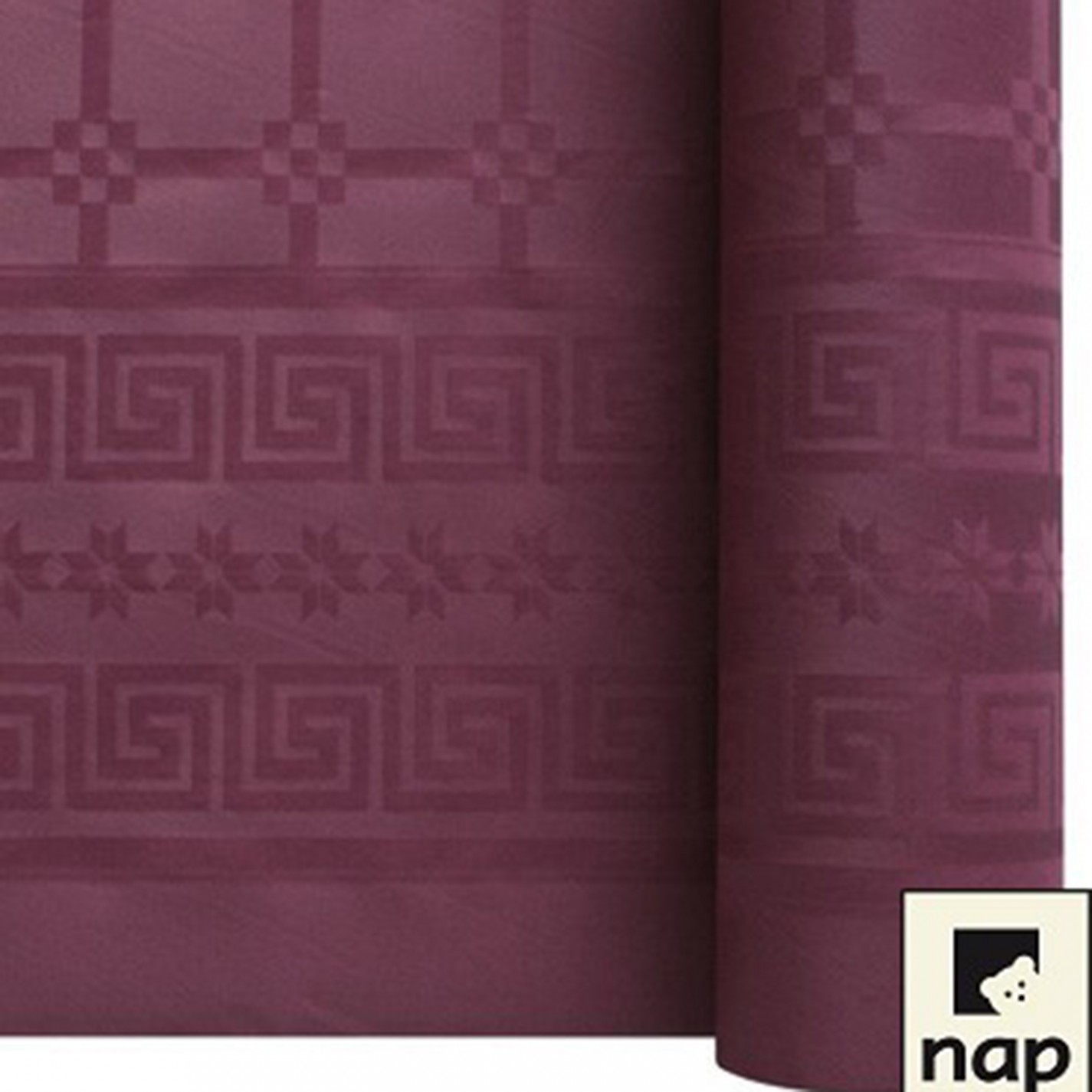 NAPPE DAMASSEE 1.20MX25M BORDEAUX