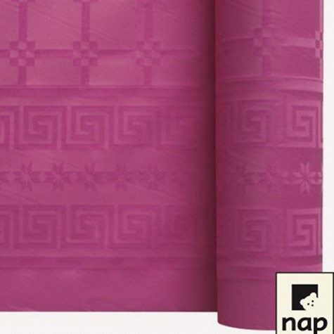 NAPPE DAMASSEE 1.20MX25M FRAMBOISE