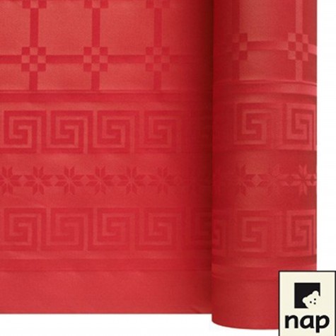 NAPPE DAMASSEE 1.20MX25M ROUGE