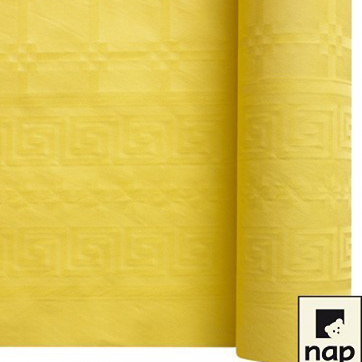 NAPPE DAMASSEE 1.20MX6M JAUNE