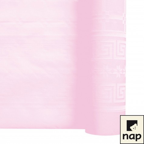 NAPPE DAMASSEE 1.20MX6M ROSE POUDRE