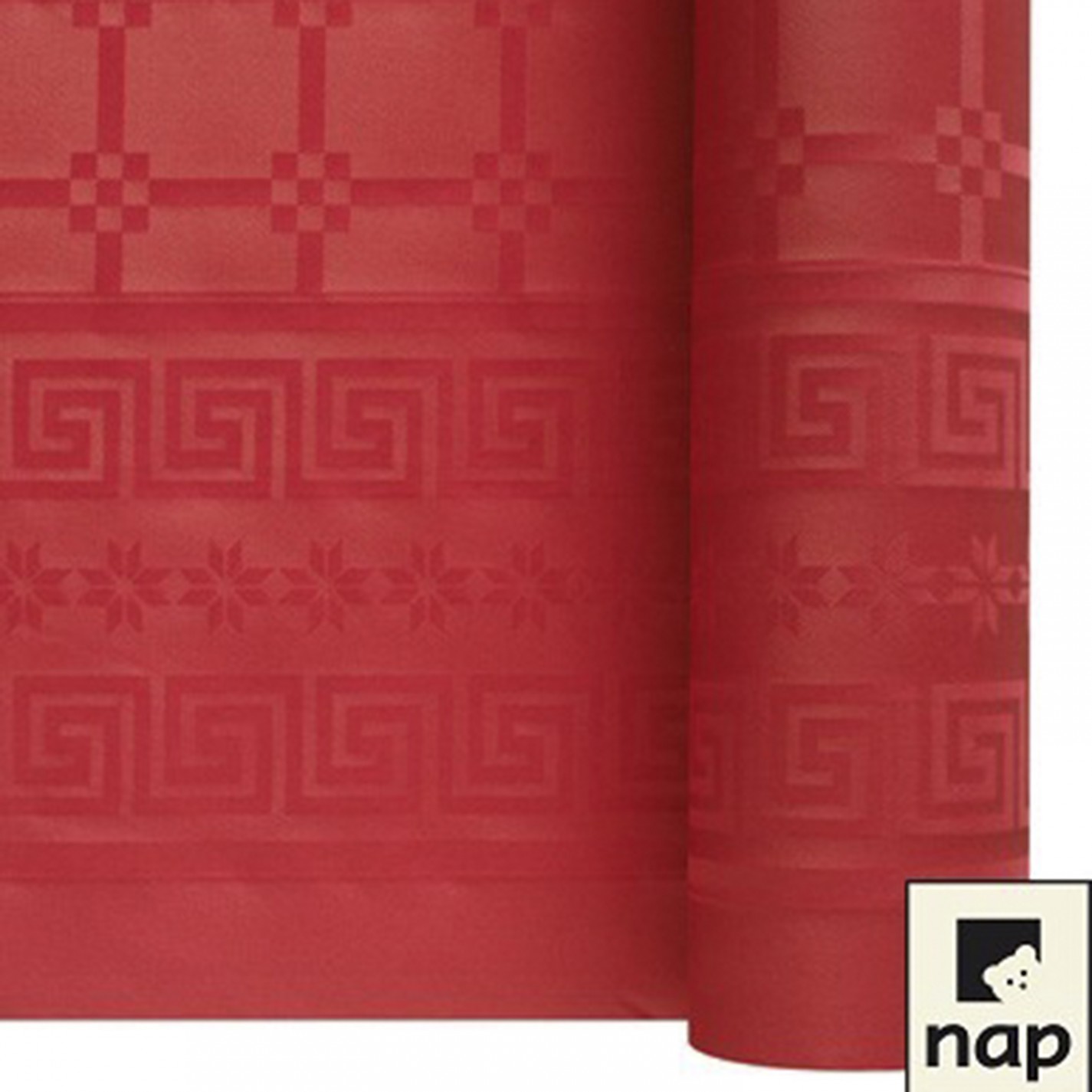 NAPPE DAMASSEE 1.20MX6M ROUGE